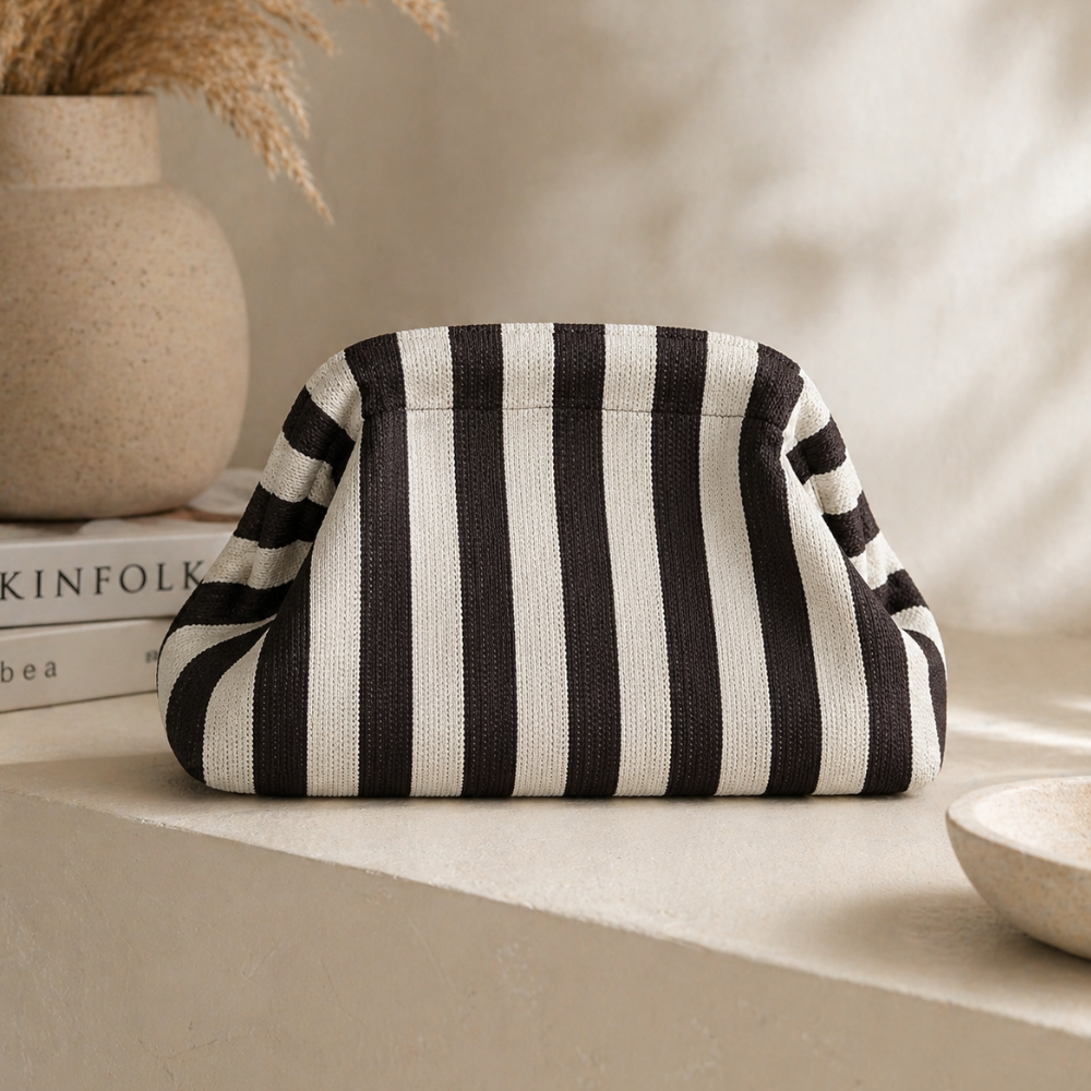 Noir Stripe Atelier Handbag