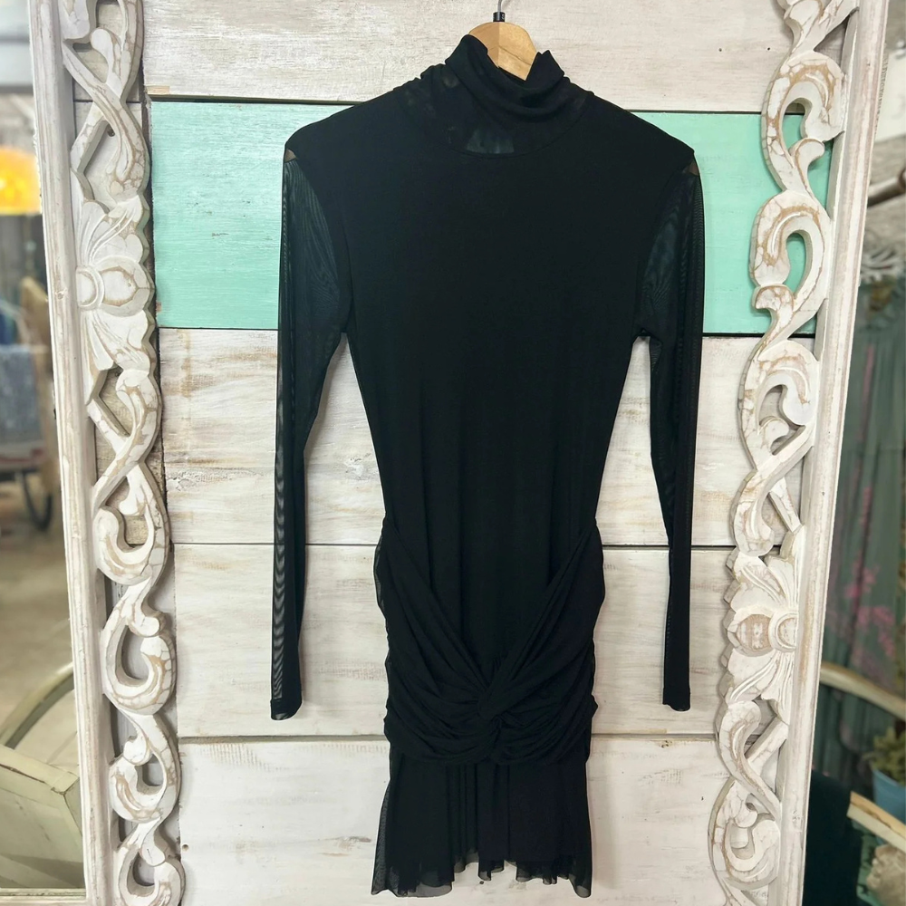 London - An Elegant, Long-Sleeved Dress that Hugs the Body