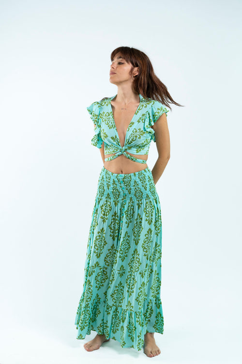 conjunto de Falda larga con top