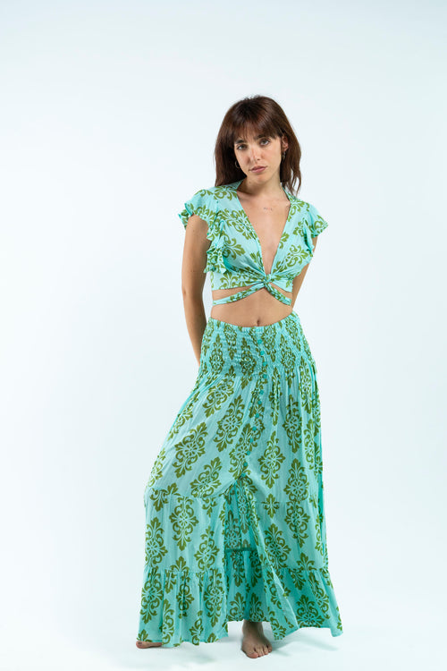 conjunto de Falda larga con top