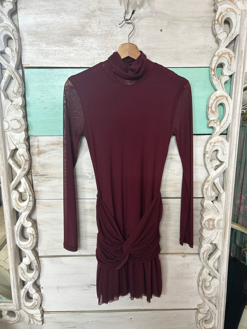 London - An Elegant, Long-Sleeved Dress that Hugs the Body