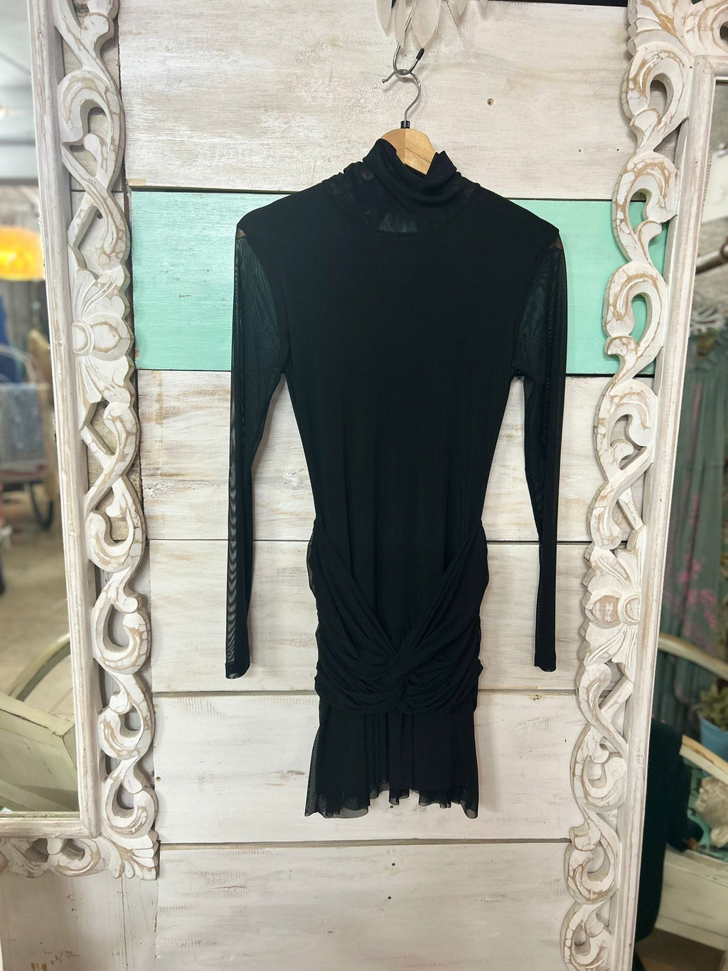 London - An Elegant, Long-Sleeved Dress that Hugs the Body